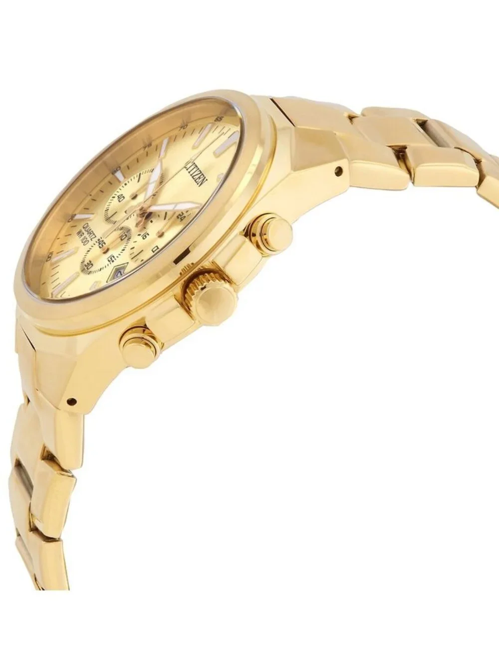 NWT Citizen Chronograph Quartz Gold Dial Men's Watch